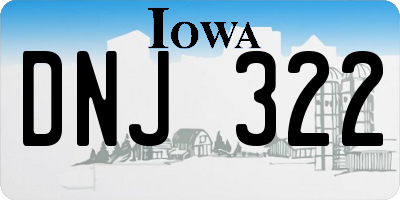 IA license plate DNJ322
