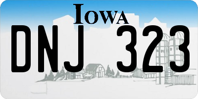 IA license plate DNJ323