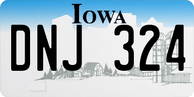 IA license plate DNJ324