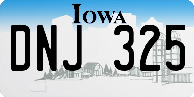 IA license plate DNJ325