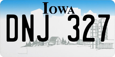 IA license plate DNJ327