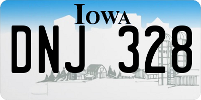 IA license plate DNJ328