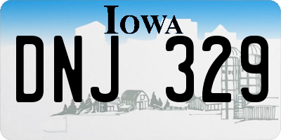 IA license plate DNJ329