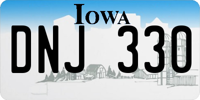 IA license plate DNJ330