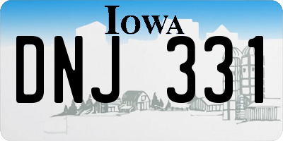 IA license plate DNJ331