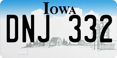 IA license plate DNJ332