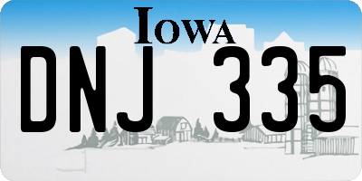 IA license plate DNJ335