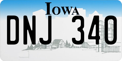IA license plate DNJ340