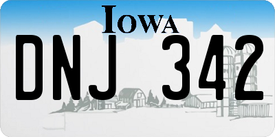 IA license plate DNJ342
