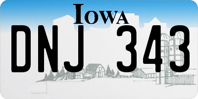 IA license plate DNJ343