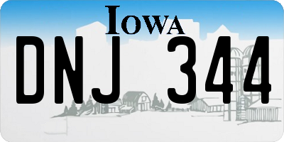 IA license plate DNJ344