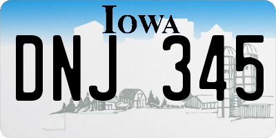 IA license plate DNJ345