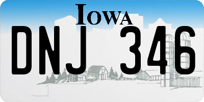 IA license plate DNJ346