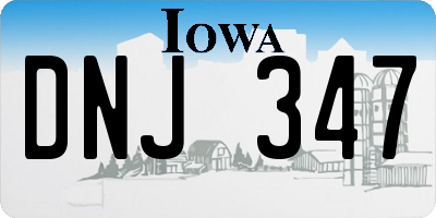 IA license plate DNJ347