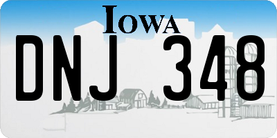 IA license plate DNJ348