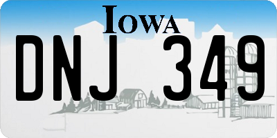 IA license plate DNJ349