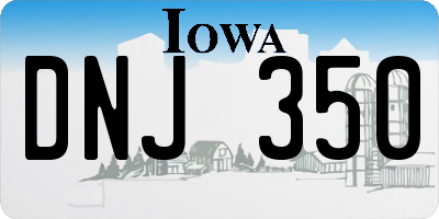IA license plate DNJ350