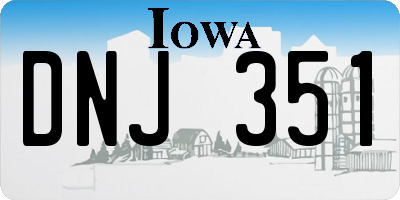 IA license plate DNJ351