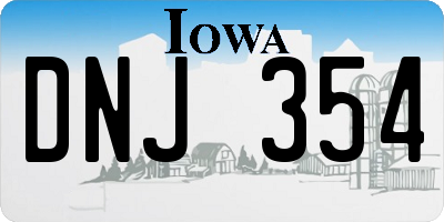 IA license plate DNJ354