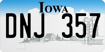 IA license plate DNJ357