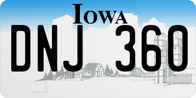 IA license plate DNJ360