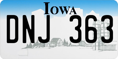 IA license plate DNJ363