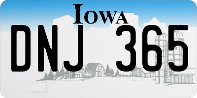 IA license plate DNJ365