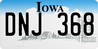 IA license plate DNJ368