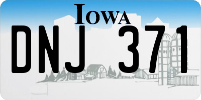 IA license plate DNJ371