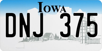 IA license plate DNJ375