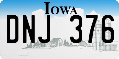 IA license plate DNJ376