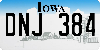 IA license plate DNJ384