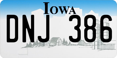 IA license plate DNJ386