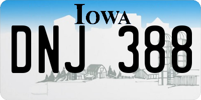 IA license plate DNJ388