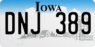 IA license plate DNJ389