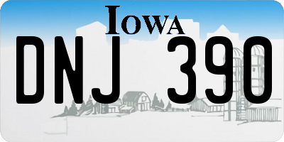IA license plate DNJ390