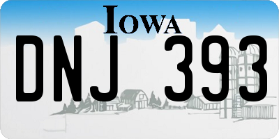 IA license plate DNJ393
