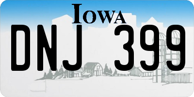 IA license plate DNJ399