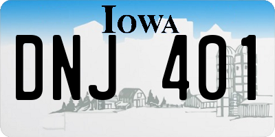 IA license plate DNJ401