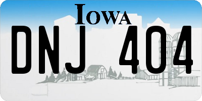 IA license plate DNJ404