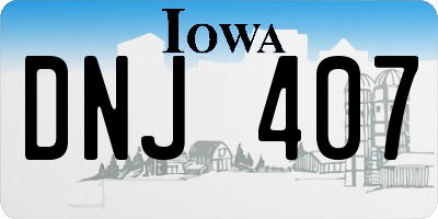 IA license plate DNJ407