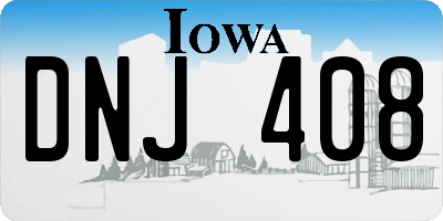 IA license plate DNJ408