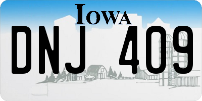 IA license plate DNJ409