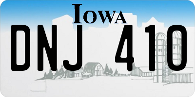 IA license plate DNJ410