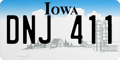 IA license plate DNJ411