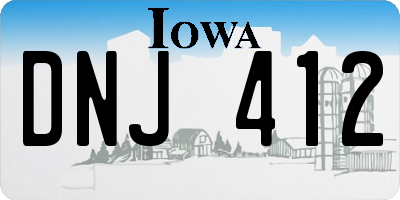 IA license plate DNJ412