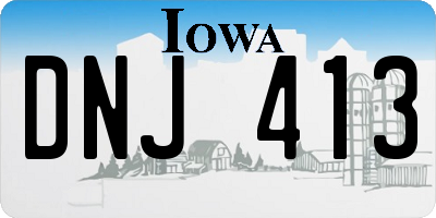 IA license plate DNJ413