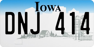 IA license plate DNJ414