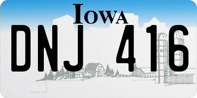 IA license plate DNJ416