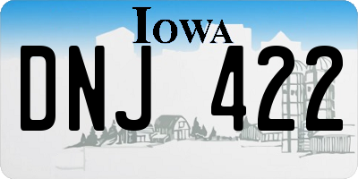 IA license plate DNJ422